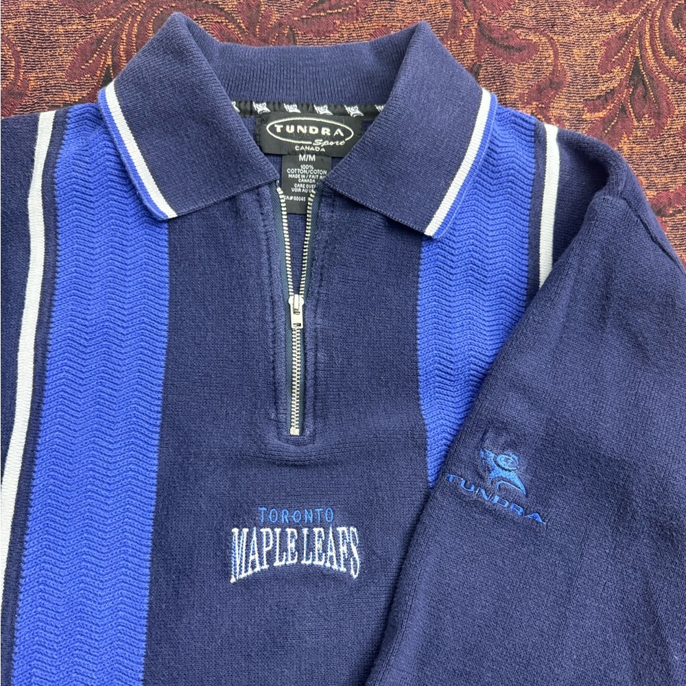 90s Tundra Toronto Maple Leafs Quarter Zip - Picture 2 of 6